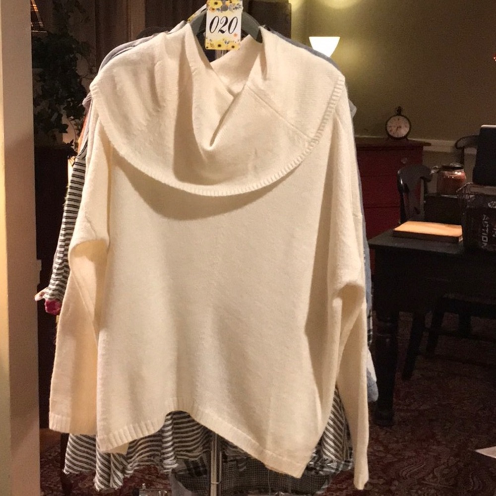 20.  Express cowl/off shoulder sweater